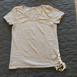 J. Crew Striped scoop neck tee